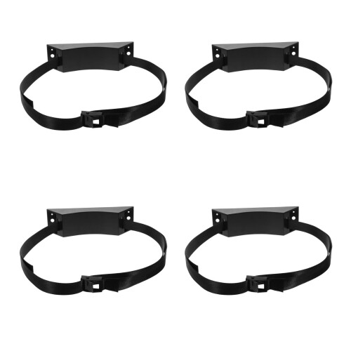 4Pièces Sangles Polyvalentes Pour Sécuriser Cylindres Gaz Noir 2