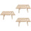 3Pièces Table Portable En Bois Pliable Pour Camping Vin 5