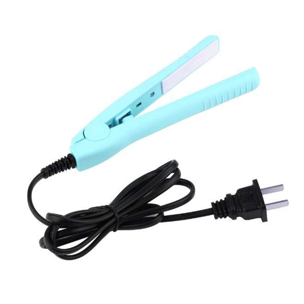 White Mini Hair Straightener And Ceramic Hair Curler With Negative Ion Technology For Wet And Dry Styling Au Plug