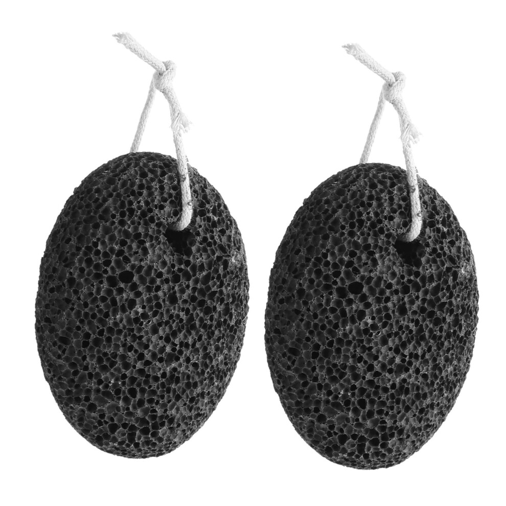 2pcs Pumice Stone Callus Remover for Feet Exfoliation Pedicure Tool with Ergonomic Design