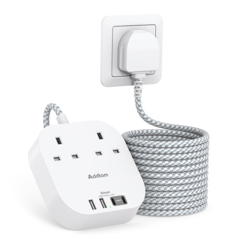 5M Extension Lead with USB Slots, Power Strips wit