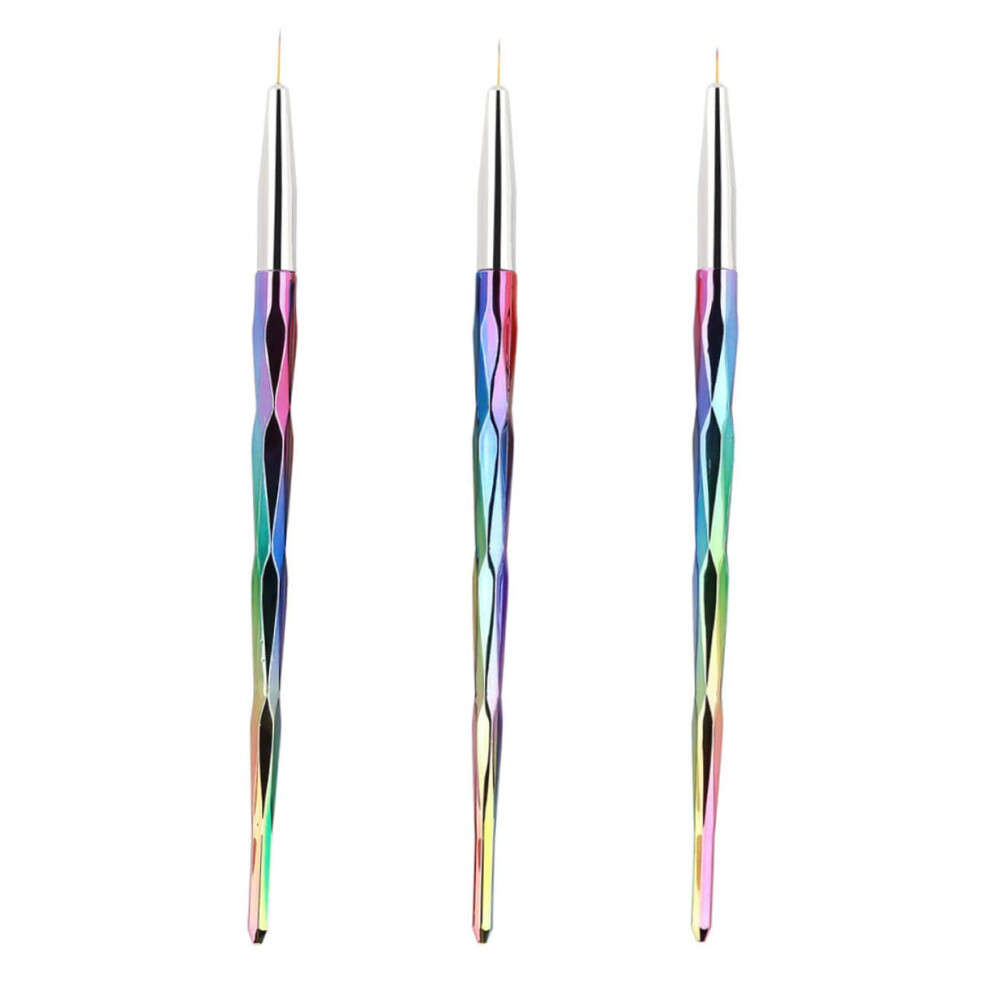 3pcs Nail Art Pen Set with Durable Fine Tips for Precise DIY Manicure and Detailing