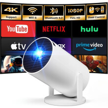 [Built-in Apps] Mini Projector with WIFI 6 and Blu