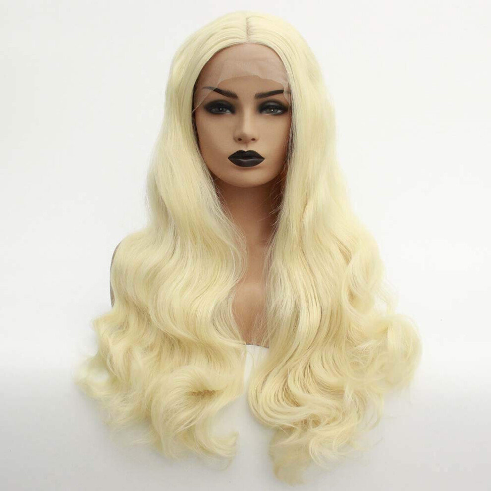 Unisex Long Curly Lace Front Wig For Women 16' Â Natural Hairline HeatâResistant Synthetic Curly Wig