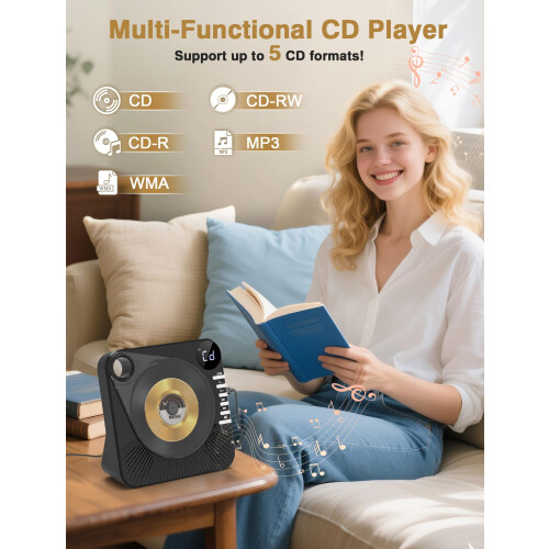 Greadio Portable CD Player with Bluetooth 5.0, CD 2