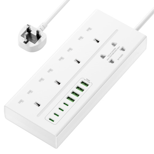 Extension Lead with USB Slots, VoltFlow 4 Way Plug
