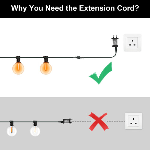 Extension Cable for Outdoor Lights, Gcstnn 10M/33F 1