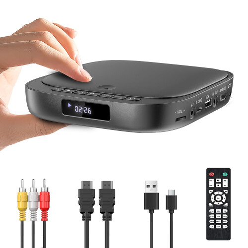 Desobry Mini DVD Player for Smart TV, Multi Region