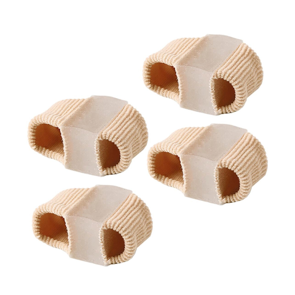 4pcs Woven Large Toe Spacers Bunion Corrector for Overlapping Toes and Foot Alignment