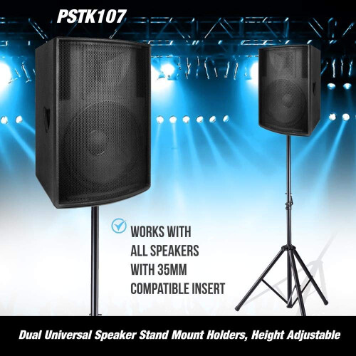 Pyle, 2 Speaker Stand Floor Pair – Dual Universal 1