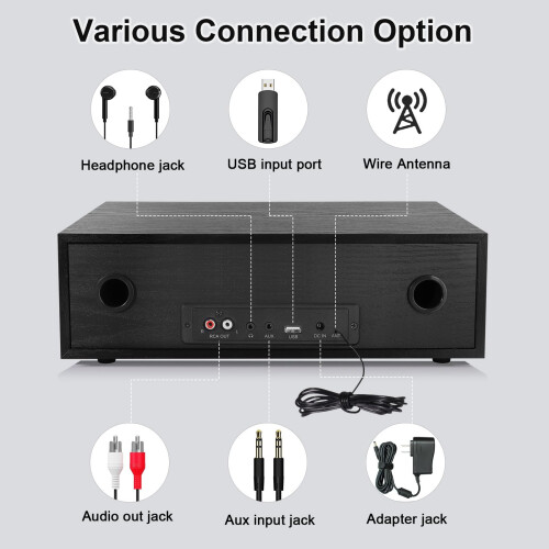 Compact Stereo System for Home, Vintage Micro HiFi 2