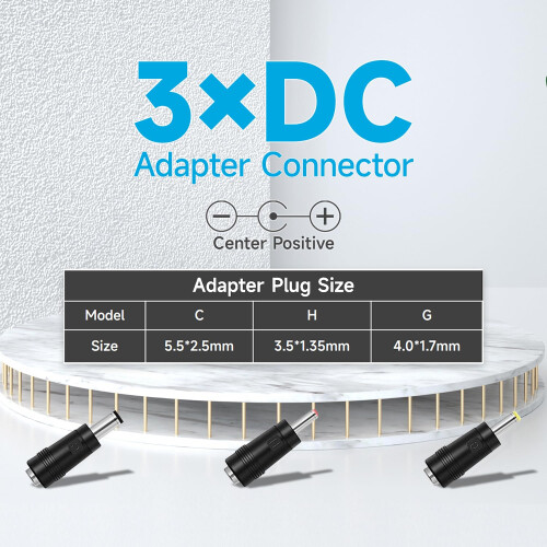 9V 0.5A/500mA 1.8M Long Power Supply Adapter, AC 1 1