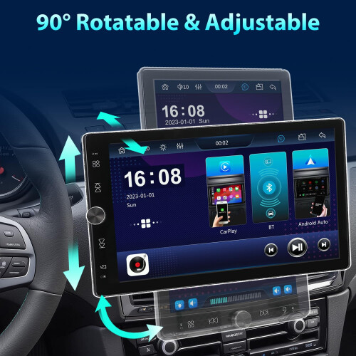 Alondy Single Din Car Stereo with Touchscreen (10. 2