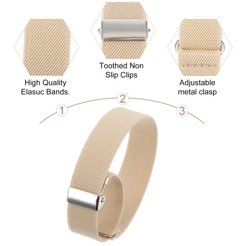 LXUEJIE 8 Pcs (4 Pairs) Elastic Adjustable Armband 2