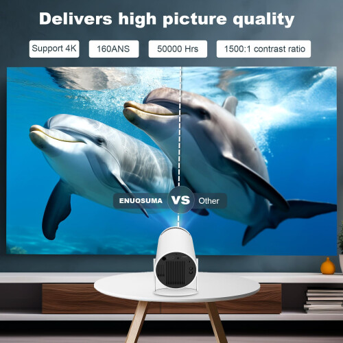 Mini Projector,Support 4K 1080P Portable Projector 1