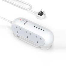 Mscien Extension Lead with USB Slots, 6 Way Socket
