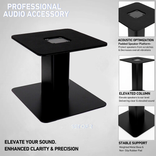 Desktop Speaker Stands(Pair) - Heavy Duty 17.8 x 1 2