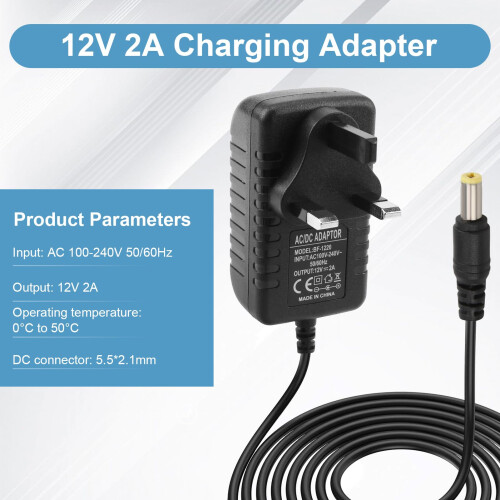12V 2A Power Supply Adapter for LED Strip Lights, 1