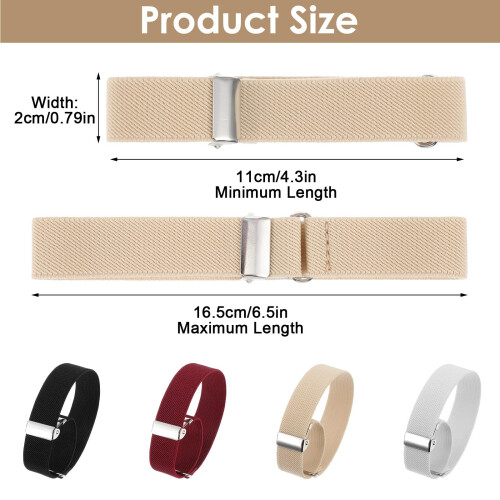 LXUEJIE 8 Pcs (4 Pairs) Elastic Adjustable Armband 1