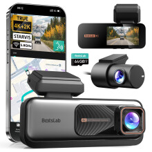 BOTSLAB 4K Dash Cam Front and Rear, Night Vision,