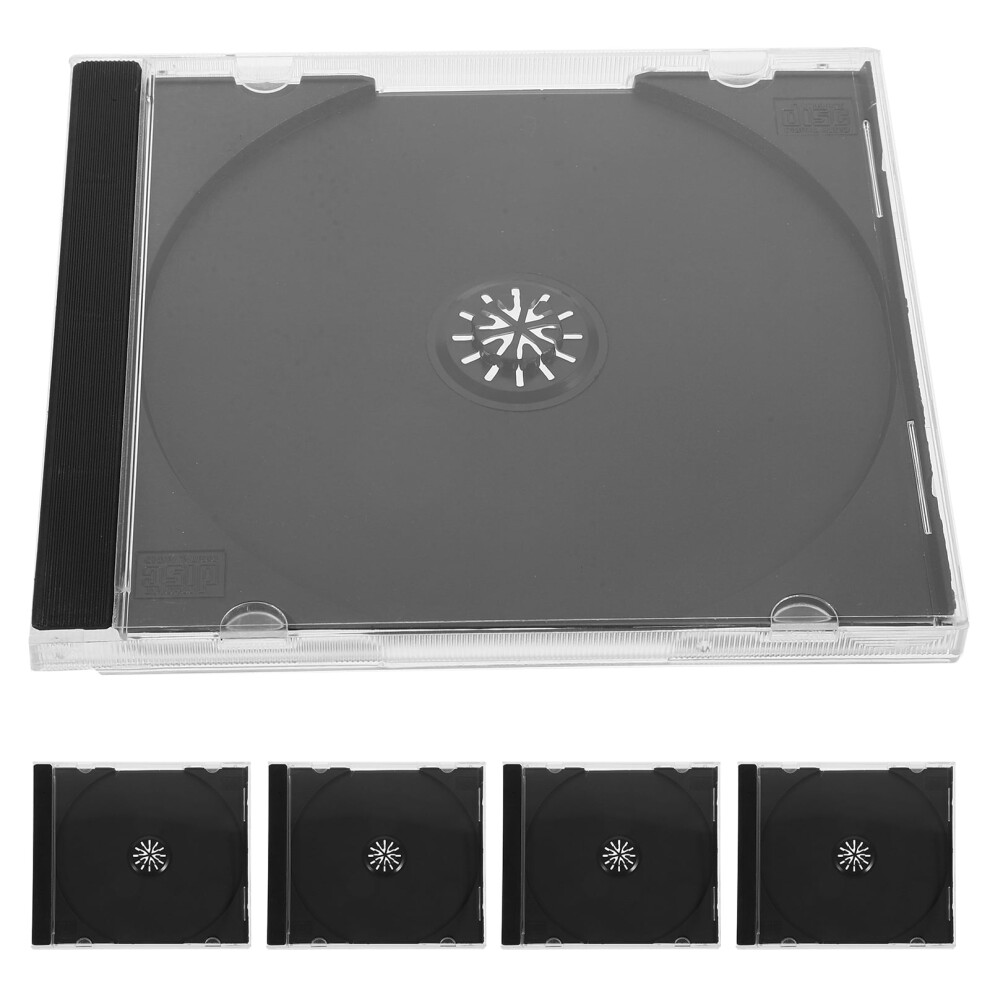 5Pcs Dvd Holders Cd Cases Cd Storage Holder Hard Plastic Dvd Cases Cd Container 9048212084587