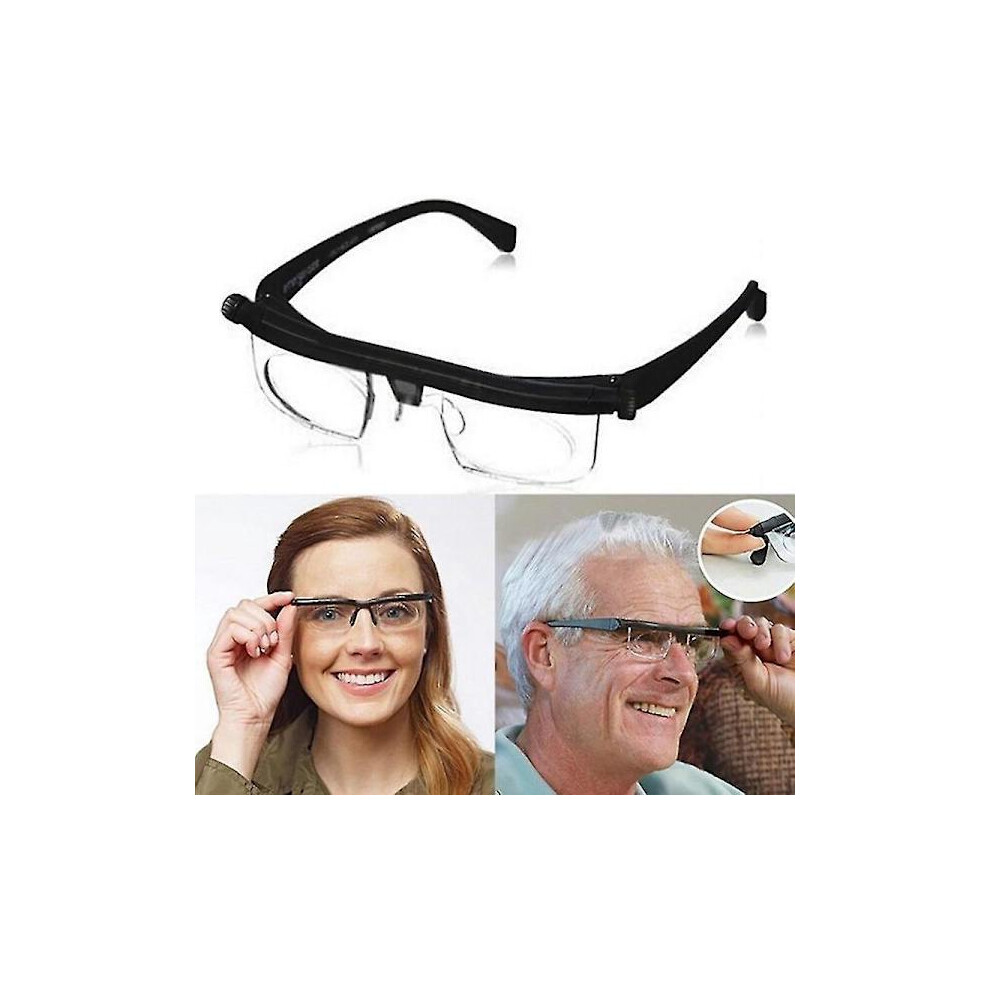 Vision Zoom glasses with adjustable power and variable focus distance