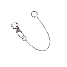 OOKWE Net Celebrity Punk Terroir Cool Personality Earrings Lip Chain Nose Chain One-piece Lip Ring Fake Piercing Body Jewelry