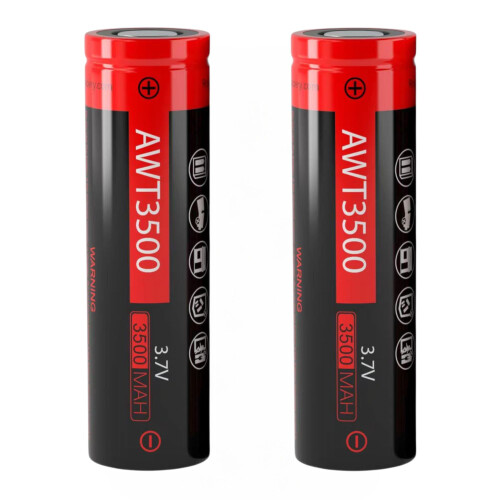RVB 3500mAh Rechargeable Batteries Flat Top 35A 3.