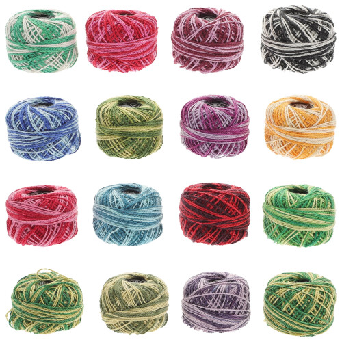 Eease 16Pcs Rainbow Embroidery Floss for DIY Gift Making