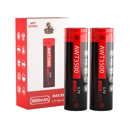 RVB 3500mAh Rechargeable Batteries Flat Top 35A 3. 1