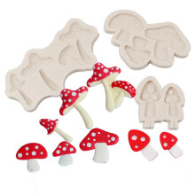 Múnla Bácála Séasúr Bándearg Grád Bia Neamhghreamaitheach DIY Silicone Cartún Beacán Fondant Gléas Cistine