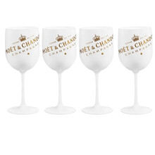 500ml Moet Champagne Flutes Glass Plastic Acrylic Champagne Glass Wine Glass WHITE 4PCS