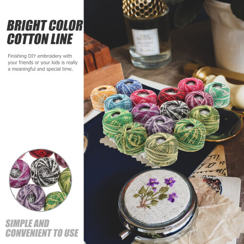 Eease 16Pcs Rainbow Embroidery Floss for DIY Gift Making 1
