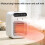 Kojanyu White Ηλεκτρική μίνι θερμάστρα χώρου 1000W με ελεγχόμενη θερμοκρασία 3 ταχυτήτων 7