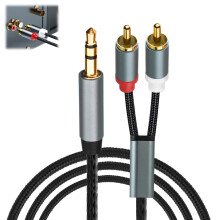 Phono Mini Jack Stereo Lead RCA to 3.5mm Cable Hea