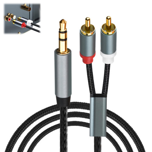 Phono Mini Jack Stereo Lead RCA to 3.5mm Cable Hea