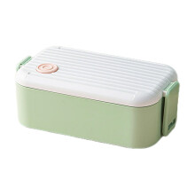 Marmita Bento compartimentada com talheres, lancheira plástica própria para micro-ondas, ideal para o trabalho, dietas leves, perda de peso e como