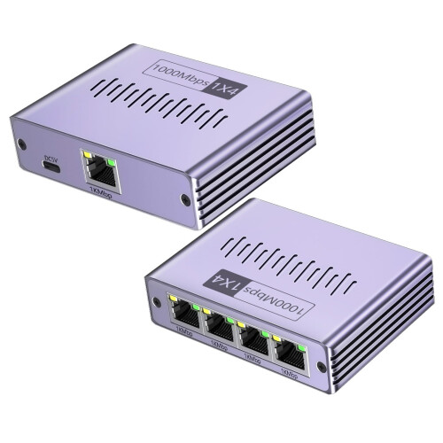 Ethernet Splitter 1 to 4,Gigabit Ethernet Switch,