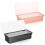 2 Pcs Flatware Trays with Lid Kitchen Cutlery Organizer Drainer Boxes Plastic Utensil Storage Containers Silverware Dinnerware Holders 1