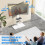RFIVER TV Floor Stand with tempered glass base for 3