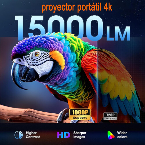 Projector with WiFi and Bluetooth, Full HD 4K Auto 1