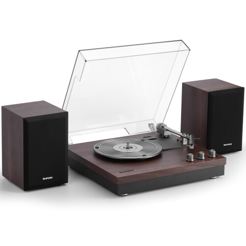 Record Player, 3 Speed Turntable with Two 15W Exte