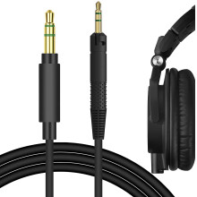 Cabo de áudio QuickFit compatível com Audio-Technica ATH-M70x, ATH-M60x, ATH-M50x, ATH-M40x, M50xrd e M50xwh.