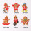 Conjunto de 12 enfeites de Natal Orchip em formato de boneco de gengibre, 7,6 cm (3 polegadas), kit de decoração para casa de boneco de gengibre. 5