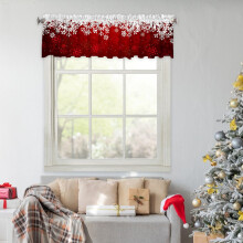 Cortina de Natal Bocqde para Janela, 137x45cm, Decorações Festivas para Presentes de Natal – compatível com o estilo natalino