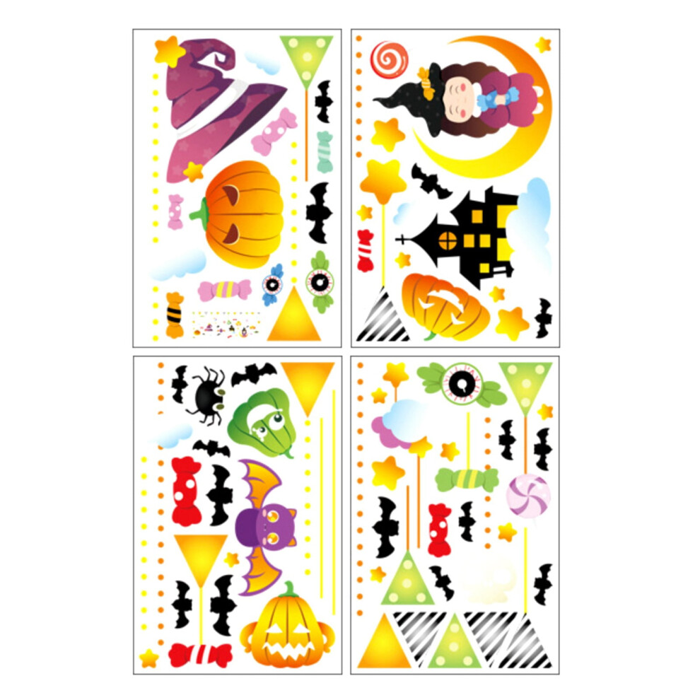 Hkuky Halloween Stickers Horror Atmosphere Window Glass Decoration Stickers Pvc Wall Stickers 9338982215985