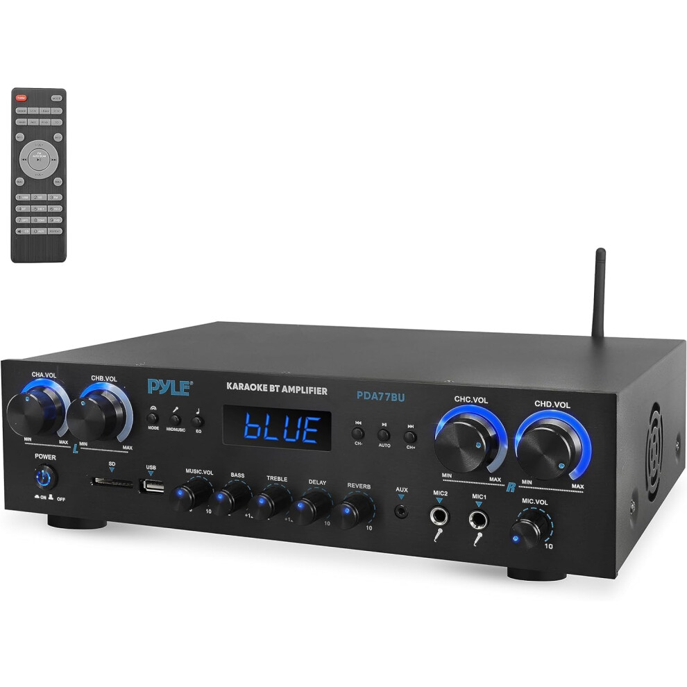 Pyle Bluetooth Amplifier, 4 Channel 800W Home Ster 12306008