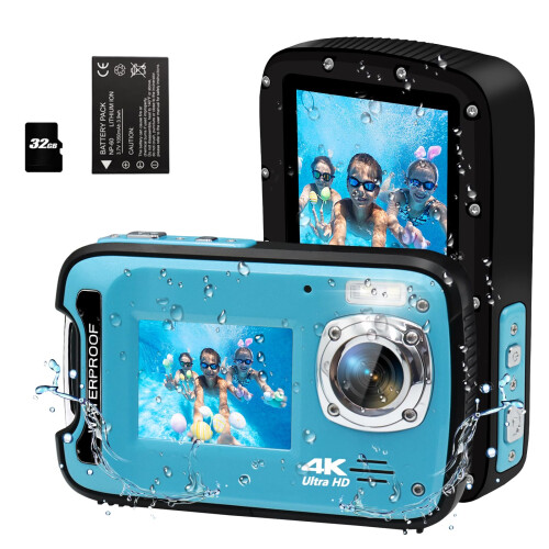 Underwater Camera 17FT 4K 48MP Waterproof Camera f