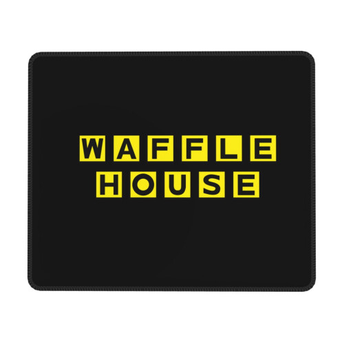 Waffle House gummilåskantmusematte, skrivebordsmatte, skriveplate, spillmatte med flere koder, musematter for datamaskiner, bærbar mus, musematte