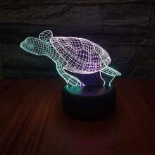 Luminária noturna LINLIN3D, luminária de mesa USB sensível ao toque com ilusão de ótica de 7 cores, compatível com decoração de lojas de